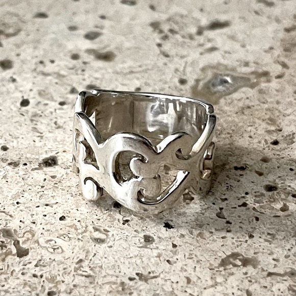 Silpada Vintage Rare .925 Sterling Silver Scroll Ring Sz 7 1/2 - Picture 3 of 9